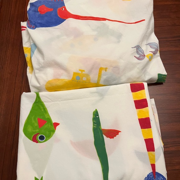 Pottery Barn 100% organic cotton Colorful sheets no PC/ Firm Price - Picture 3 of 16